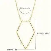 V Shape Necklace Geometric Pendant Necklaces Ring Holder Holding Special Necklace - Silver, Gold & Rose Gold - Mindful Rings