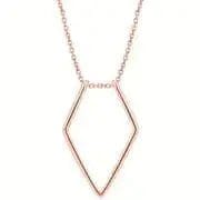 V Shape Necklace Geometric Pendant Necklaces Ring Holder Holding Special Necklace - Silver, Gold & Rose Gold - Mindful Rings